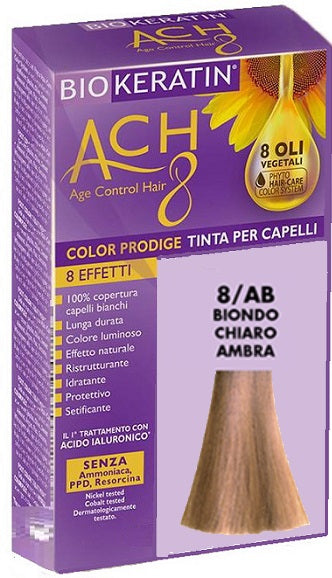 Biokeratin ach8 color prodige 8/ab light blonde amber