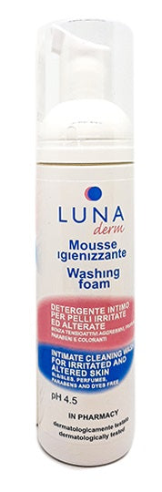 Lunaderm mousse igienizzante detergente intimo pelli irritate ed alterate 150 ml