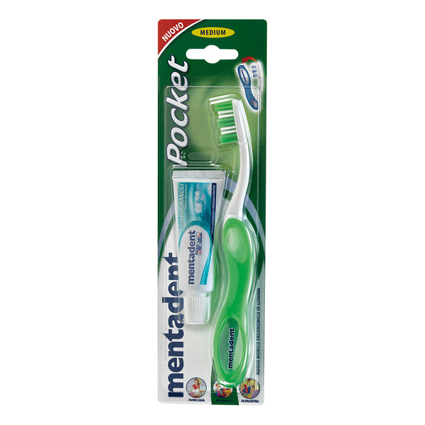 Mentadent toothbrush pocket kit