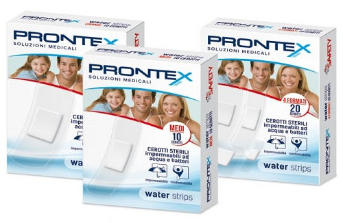 Cerotto prontex water strips assortito 20 pezzi