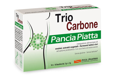 Triocarbone vientre plano 10 sobres bipartitos 4 g