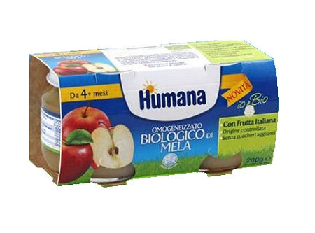 Humana papilla ecológica de manzana 2 tarros 100g