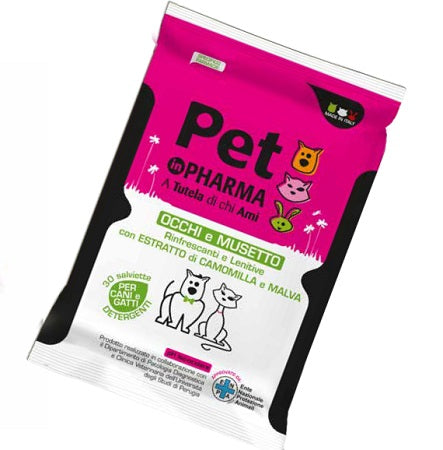 Pet in pharma eye and muzzle wipes 30 pieces