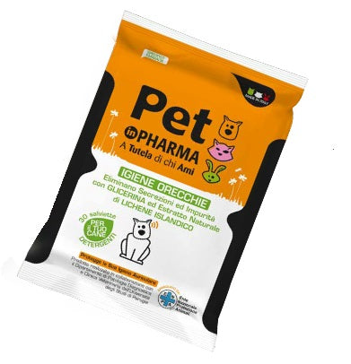 Pet in pharma salviettine orecchie cane 30 pezzi