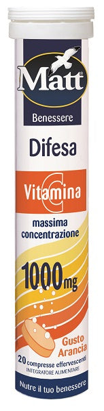 Matt bienestar defensa vitamina c 20 comprimidos efervescentes sabor naranja