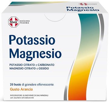 Matt pharma división potasio y magnesio 20 sobres efervescentes granulados sabor naranja