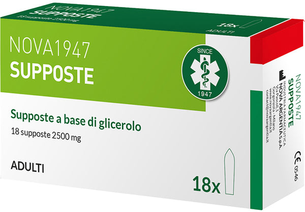 Nova1947 glicerolo 2500mg supposte adulti 18 pezzi