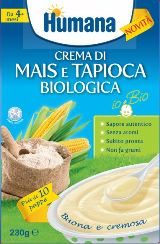 Crema de maíz y tapioca orgánica de Humana