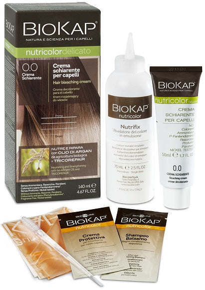 Biokap nutricolor 0,0 new crema schiarente tinta tubo + flacone