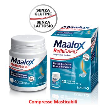 Maalox reflurapid 40 compresse masticabili