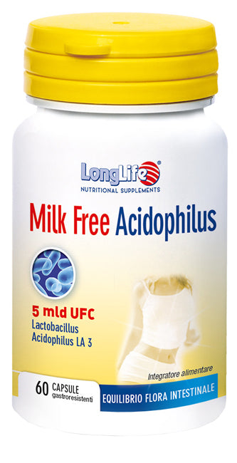 Longlife milk free acidophilus 60 vegetable capsules