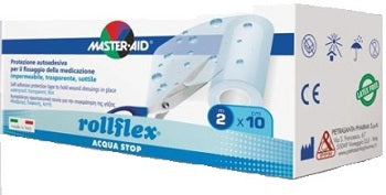 Yeso impermeable para la fijación de apósitos master-aid rollflex a-stop m 10x10 cm