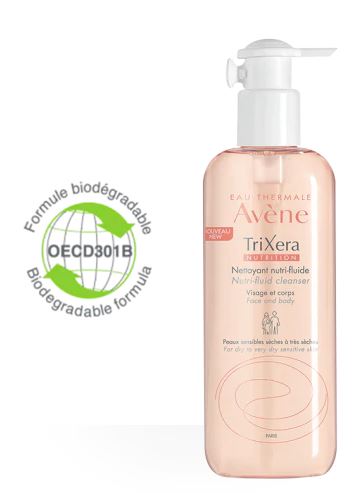 Eau thermale avene trixera nutrition detergente nutri-fluido 400 ml