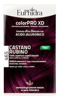 Euphidra colorpro xd 465 cast rubino gel colorante capelli in flacone + attivante + balsamo + guanti