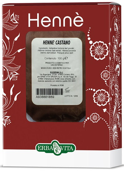 Henne colorante capelli castano 100 g