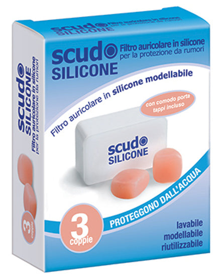 Tappo auricolare earplug scudo in silicone 3 coppie 6 pezzi articolo 7en091