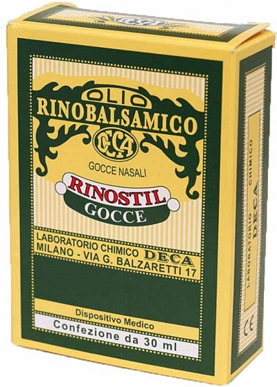 Rinostil gocce nasali flacone 30ml olio rinobalsamico per laprotezione della mucosa nasale e la pulizia delle fosse nasali