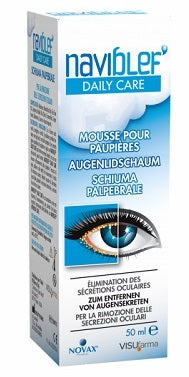 Naviblef espuma de cuidado diario para eliminar las secreciones oculares de párpados y pestañas 50 ml