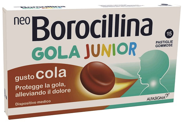 Neoborocilina garganta junior 15 comprimidos sabor cola