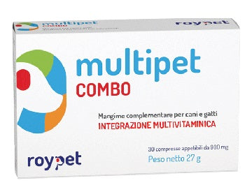 Multipet combo suplemento vitamínico para perros y gatos 30 comprimidos