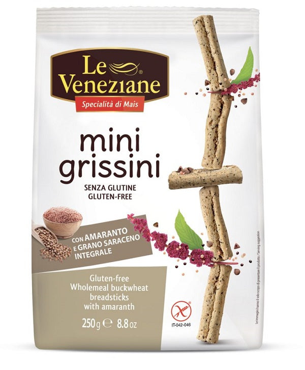 Le veneziane minigrissini integrales de trigo sarraceno con amaranto 250 g