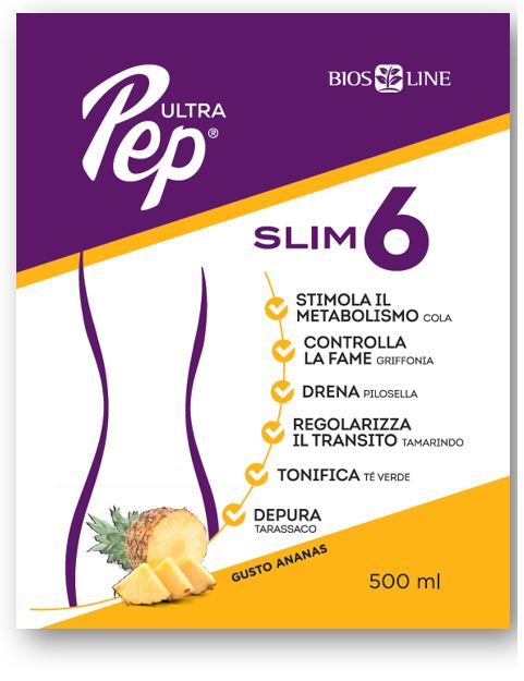 Ultra pep slim 6 ananas 500 ml