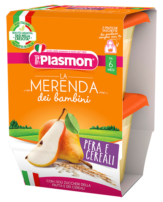 Plasmon la merenda dei bambini sapori di natura pera cereali asettico 2 x 120 g