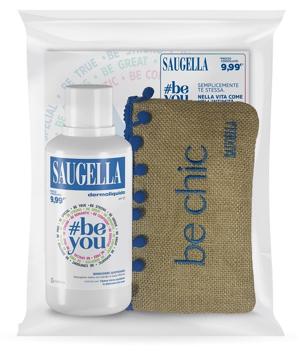 Saugella bundle promo pochette 23 be you 1 dermoliquido 500 ml + pochette with free products