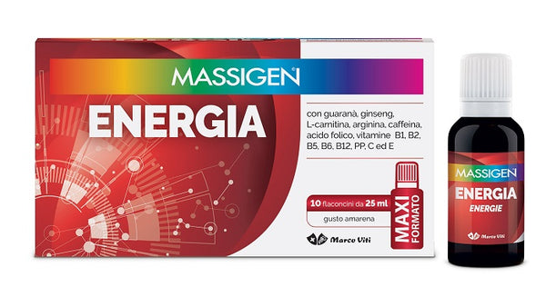 Massigen energy 10 bottles of 25 ml