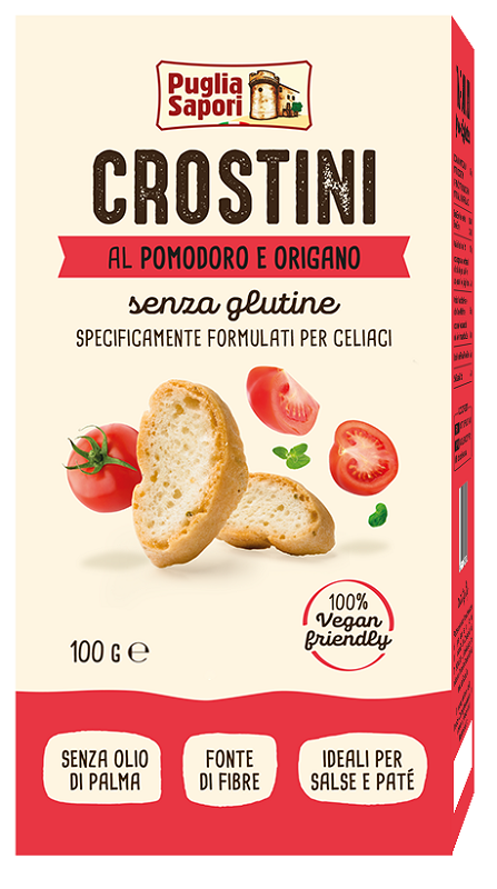 Puglia sabores crostini con tomate y orégano 100 g