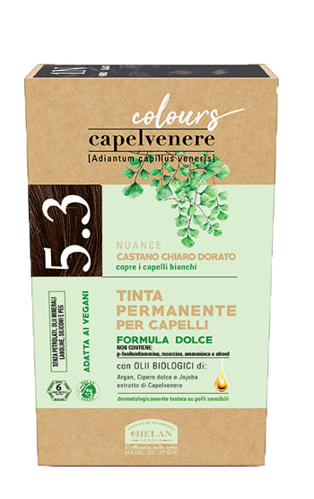 Tinte para el cabello Maidenhair Colors 5.3n castaño dorado claro