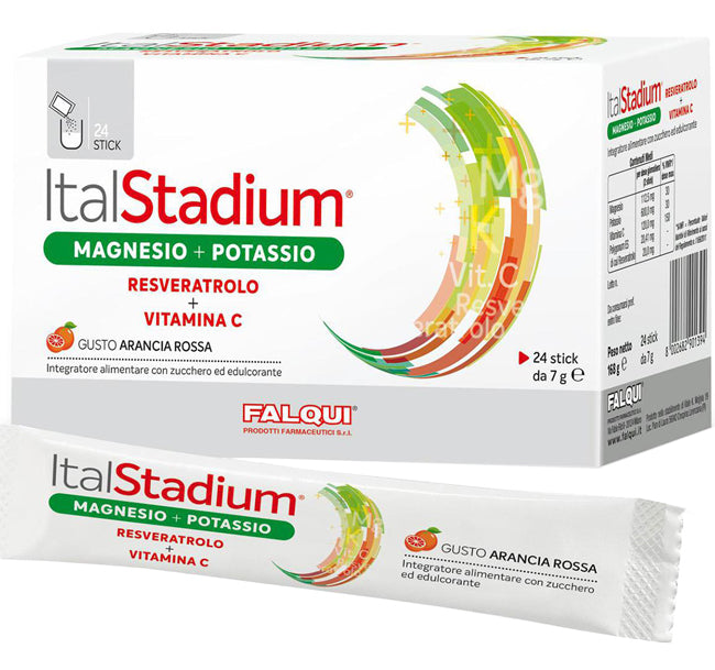 Italstadium magnesio potasio resveratol vitamina c naranja sanguina 24 sticks