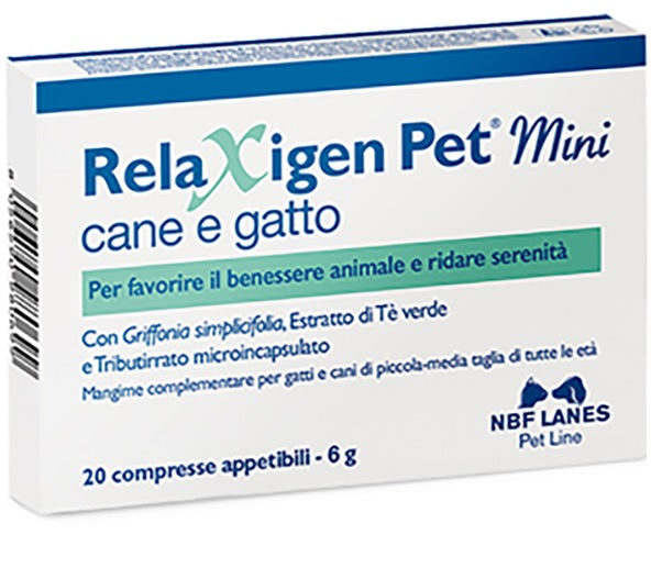 Relaxigen pet mini blister pack of 20 tablets