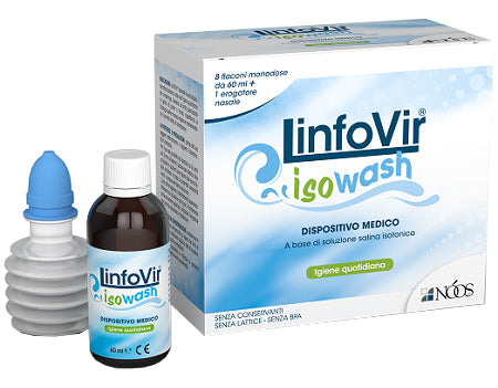 Soluzione salina isotonica linfovir isowash 8 flaconi da 60 ml