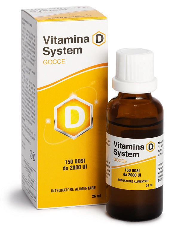 Vitamina d system gocce 150 dosi da 2000 ui 26 ml
