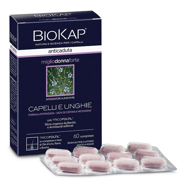 BIOS LINE - Biokap anticaduta miglio donna forte con tricofoltil 60 compresse