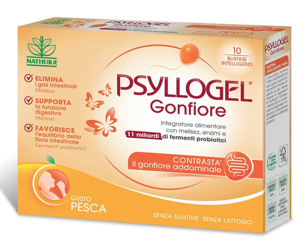 Psyllogel gonfiore pesca 10 bustine