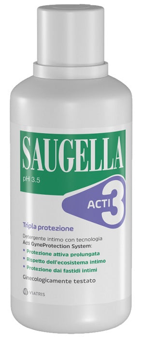 Saugella acti3 tripla protezione detergente intimo 500 ml