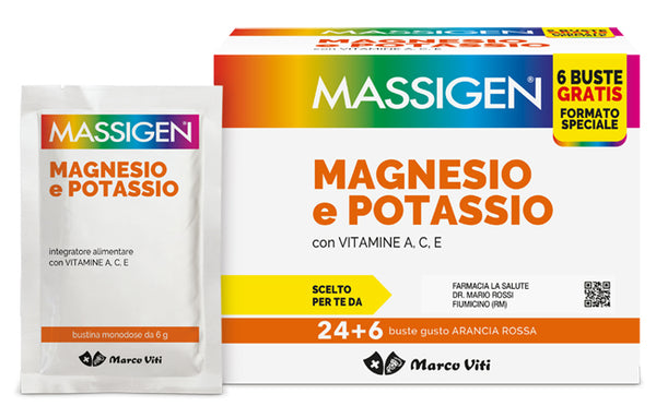 Massigen magnesio potasio 24 sobres + 6 sobres