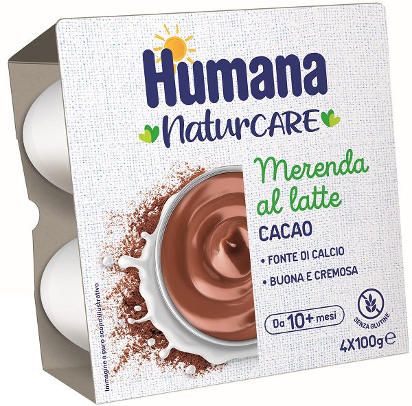 Humana merenda cacao 4 vasetti da 100 g