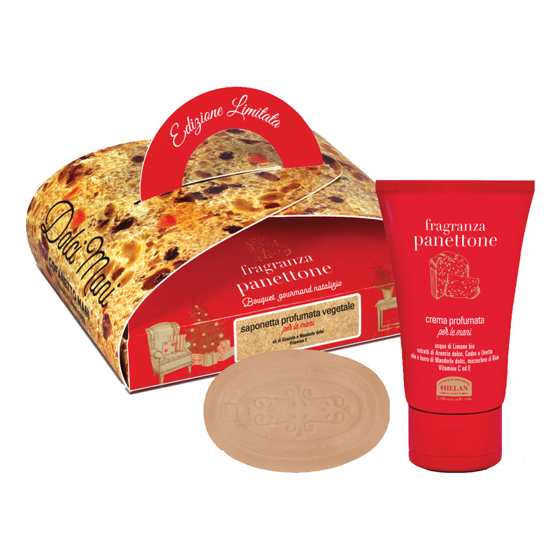 Panettone cofanetto dolci mani crema mani 50 ml + saponetta 75 g