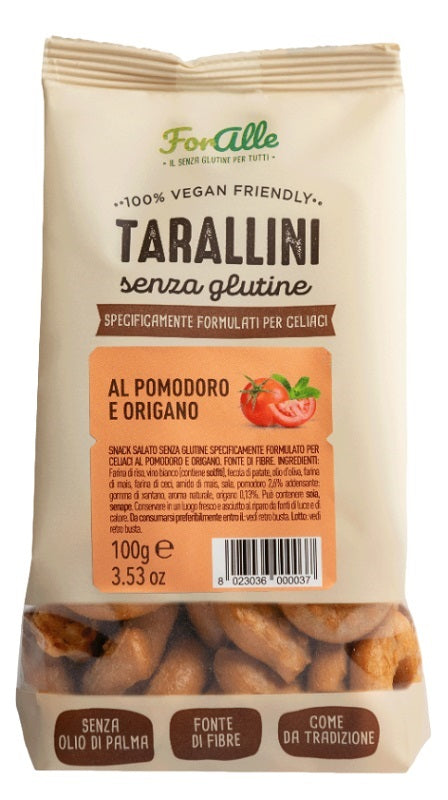 Foralle tarallini senza glutine pomodoro e origano 100 g