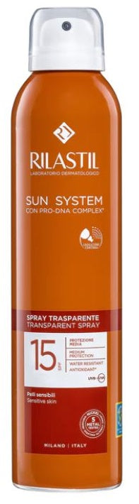 Rilastil sun system transparent spray spf15 200 ml