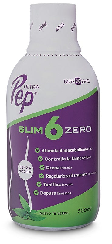 Ultra pep slim 6 zero green tea 500 ml biosline