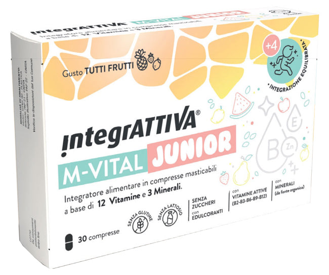 Integrattiva m-vital junior 30 compresse masticabili gusto tutti frutti