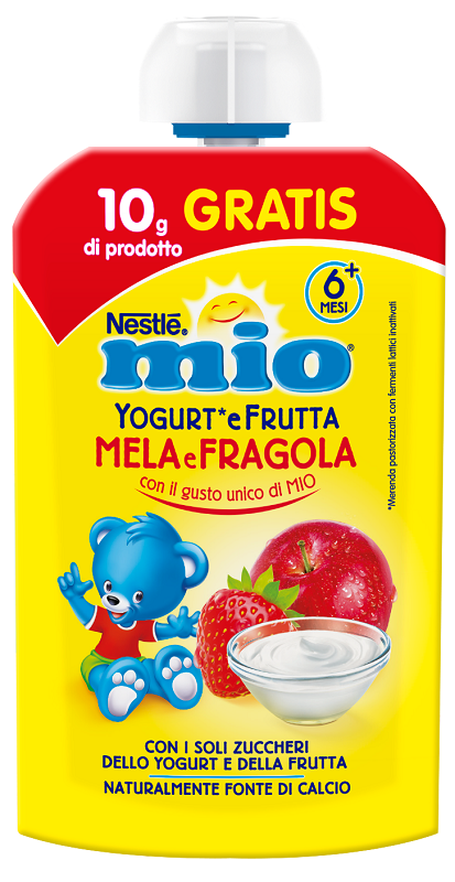 Mi yogur y frutas manzana y fresa 100 g