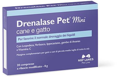 Drenalase pet mini dog cat 20 tablets