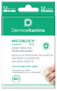Micoblock onicomicosi patch cerotto anti micotico 12 pezzi