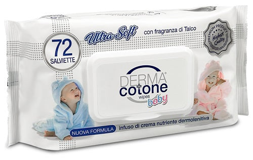 Dermacotone baby salviettine con infuso di crema 72 pezzi