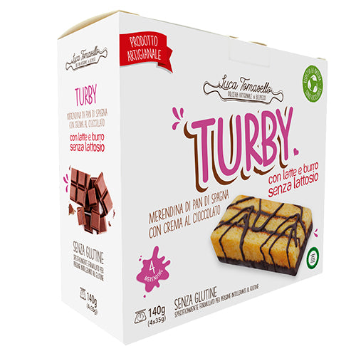 Turby merendina pan di spagna con crema cioccolato 4 pezzi da 35 g